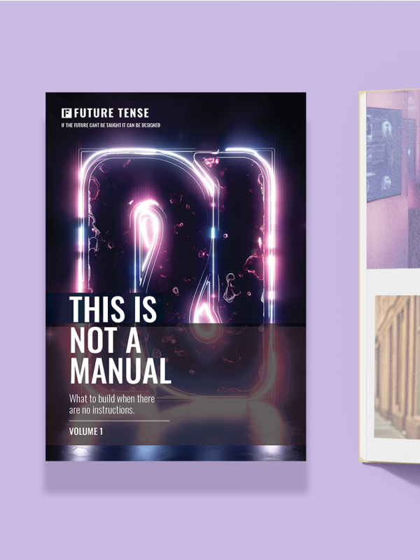 Editorial trend report cover for fictional design conference