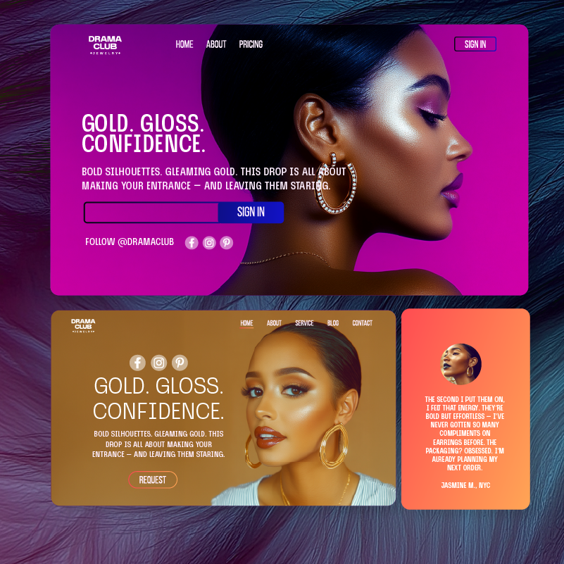 Web platform homepage design for user-centered platform