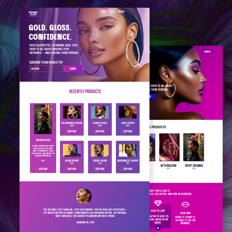 Web platform homepage design for user-centered platform
